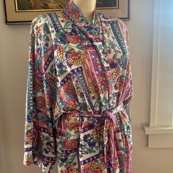 Vintage Christian Dior Bohemian Floral Print Robe from Neiman Marcus - Picture 1 of 5